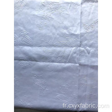 Tissu 3D blanc en polyester pour textile de maison